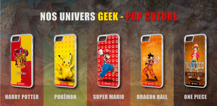 TEAMCOQUES - Coques de smartphones univers Geek Pop Culture Manga - Harry Potter Pokémon Super Mario Dragon Ball DBZ One Piece - idée cadeau iPhone
