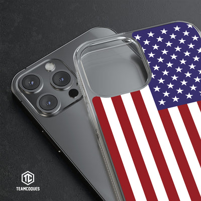 Coque drapeau USA ETATS-UNIS personnalisable - TEAMCOQUES