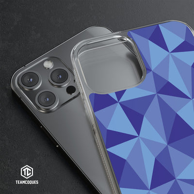 Coque design FACETTES BLEU - TEAMCOQUES