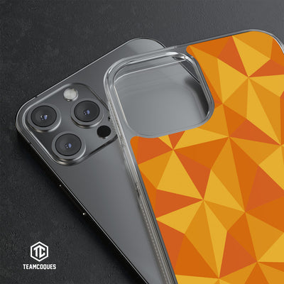 Coque design FACETTES ORANGE - TEAMCOQUES