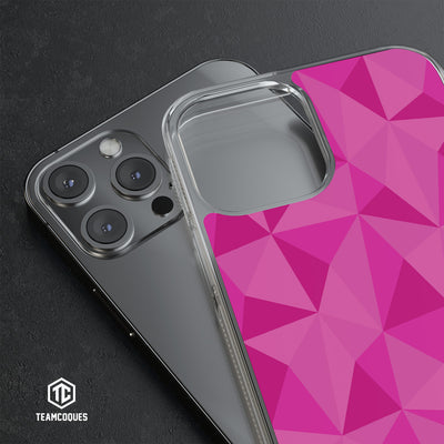 Coque design FACETTES ROSE - TEAMCOQUES