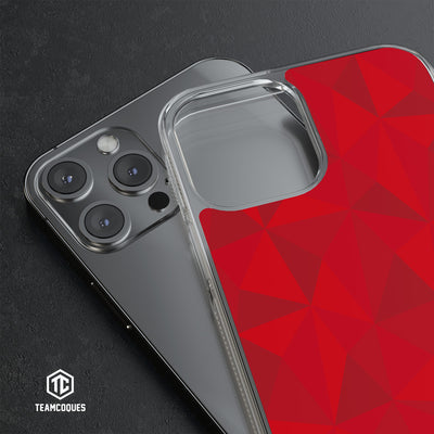 Coque design FACETTES ROUGE - TEAMCOQUES