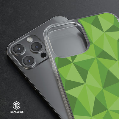 Coque design FACETTES VERT - TEAMCOQUES