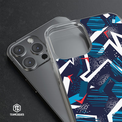 Coque design GRAPHIQUE 04 TRICOLORE BLEU - TEAMCOQUES