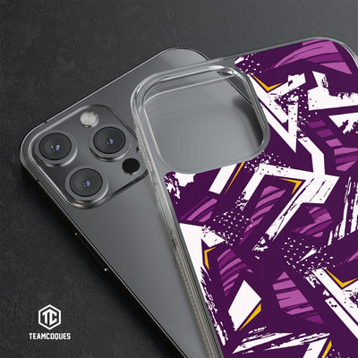 Coque design GRAPHIQUE 06 VIOLET ORANGE - TEAMCOQUES