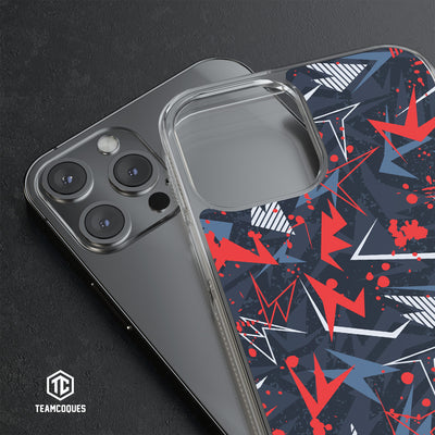 Coque design GRAPHIQUE 08 ROUGE GRIS - TEAMCOQUES
