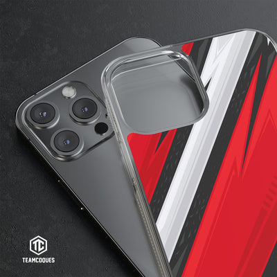 Coque design GRAPHIQUE 09 ROUGE BLANC - TEAMCOQUES