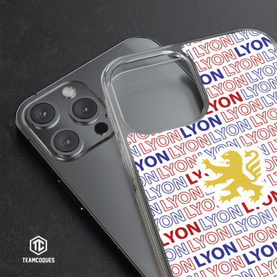 Coque foot LYON OL texte oblique - TEAMCOQUES