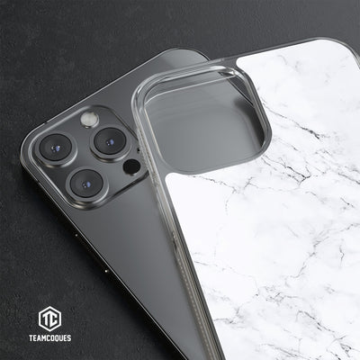 Coque design MARBRE 01 BLANC - TEAMCOQUES