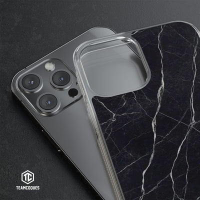 Coque design MARBRE 02 NOIR - TEAMCOQUES