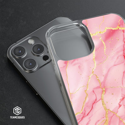 Coque design MARBRE 06 ROSE 2 - TEAMCOQUES
