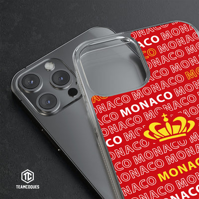 Coque foot MONACO ASM texte oblique - TEAMCOQUES