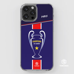 Coque foot Paris Collector Champions d'Europe - flocage 100% personnalisable - iPhone smartphone - TEAMCOQUES