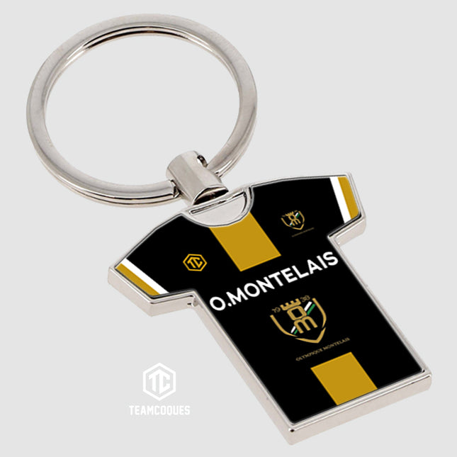 Porte-clés métal maillot foot amateur OLYMPIQUE MONTELAIS personnalisable - TEAMCOQUES