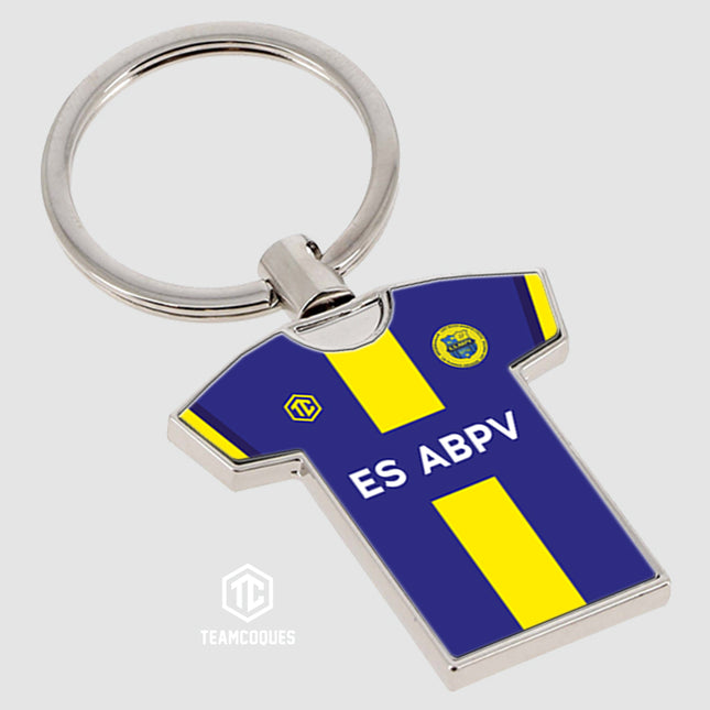 Porte-clés métal maillot foot amateur ES ABPV ANGERVILLE PUSSAY personnalisable - TEAMCOQUES