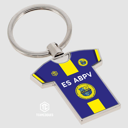 Porte-clés métal maillot foot amateur ES ABPV ANGERVILLE PUSSAY personnalisable - TEAMCOQUES