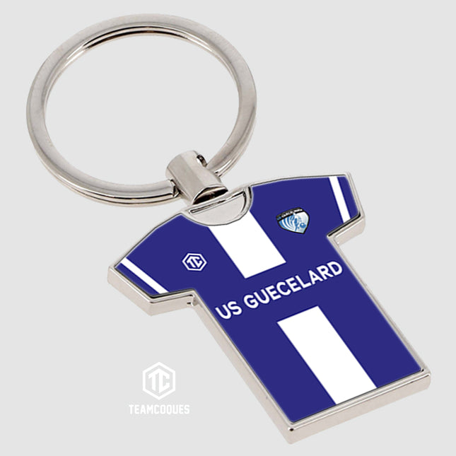 Porte-clés métal maillot foot amateur US GUECELARD personnalisable - TEAMCOQUES
