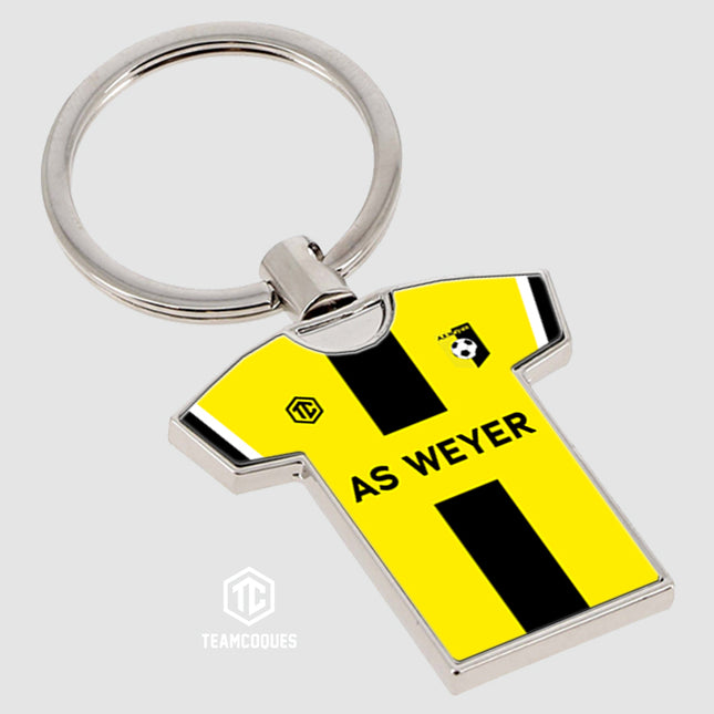 Porte-clés métal maillot foot amateur AS WEYER personnalisable - TEAMCOQUES