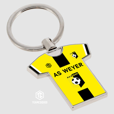 Porte-clés métal maillot foot amateur AS WEYER personnalisable - TEAMCOQUES