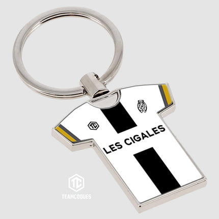 Porte-clés métal maillot rugby amateur ENTENTE PROVENÇALE LES CIGALES personnalisable - TEAMCOQUES