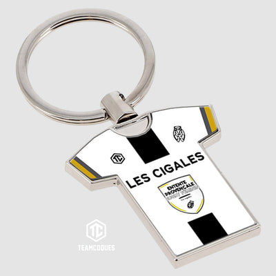 Porte-clés métal maillot rugby amateur ENTENTE PROVENÇALE LES CIGALES personnalisable - TEAMCOQUES