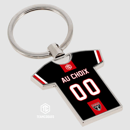 Porte-clés métal maillot rugby amateur US MILLAS personnalisable - TEAMCOQUES