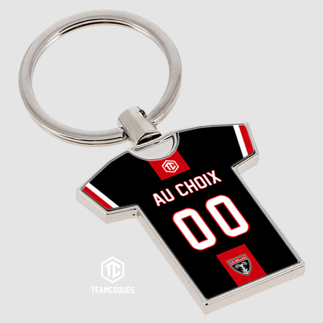 Porte-clés métal maillot rugby amateur US MILLAS personnalisable - TEAMCOQUES