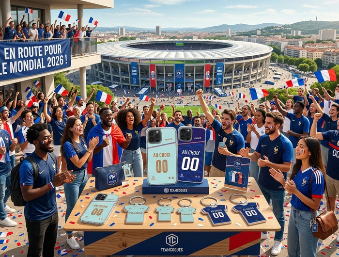 Coque et porte-clés de l'équipe de France de football Coupe du Monde 2026 - TEAMCOQUES