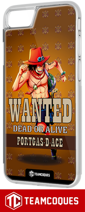 Coque design ONE PIECE - ACE AUX POINGS ARDENTS PORTGAS - TEAMCOQUES