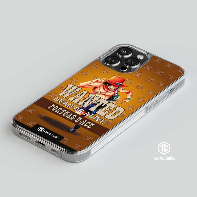 Coque design ONE PIECE - ACE AUX POINGS ARDENTS PORTGAS - TEAMCOQUES