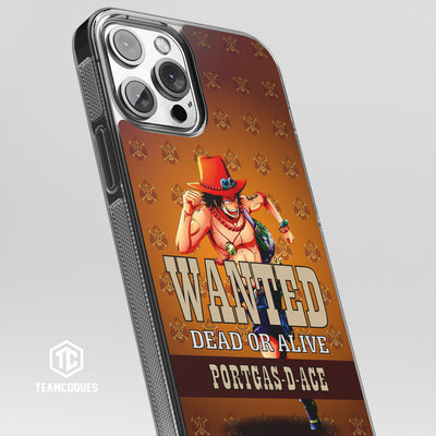 Coque design ONE PIECE - ACE AUX POINGS ARDENTS PORTGAS - TEAMCOQUES