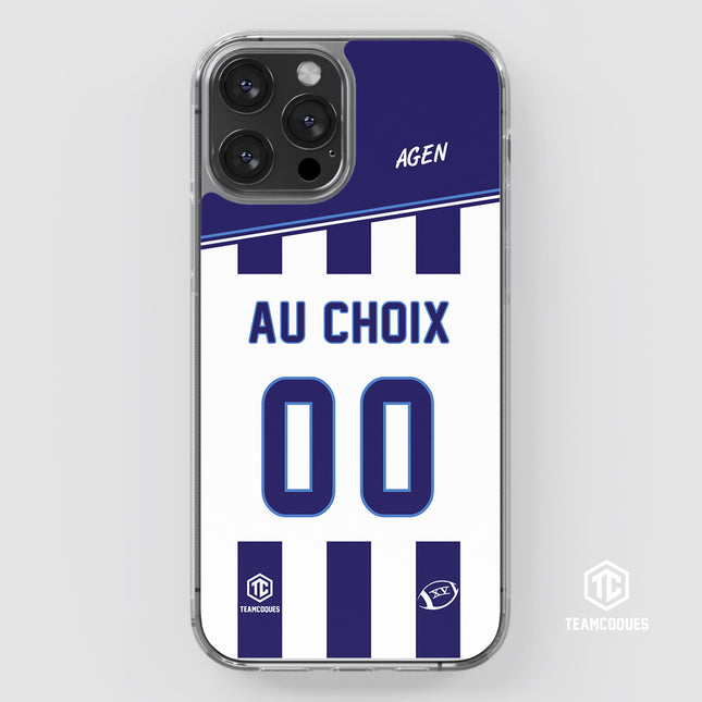 Coque rugby AGEN personnalisable - TEAMCOQUES
