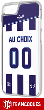 Coque rugby AGEN - flocage 100% personnalisable - iPhone smartphone - TEAMCOQUES