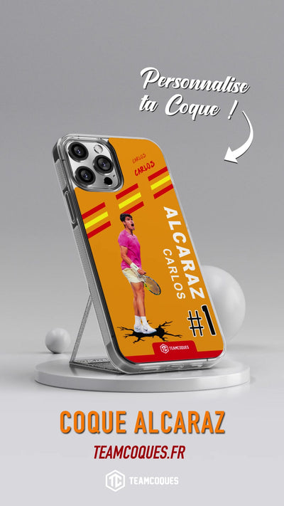 Vidéo Coque joueur CARLOS ALCARAZ TENNIS - TEAMCOQUES