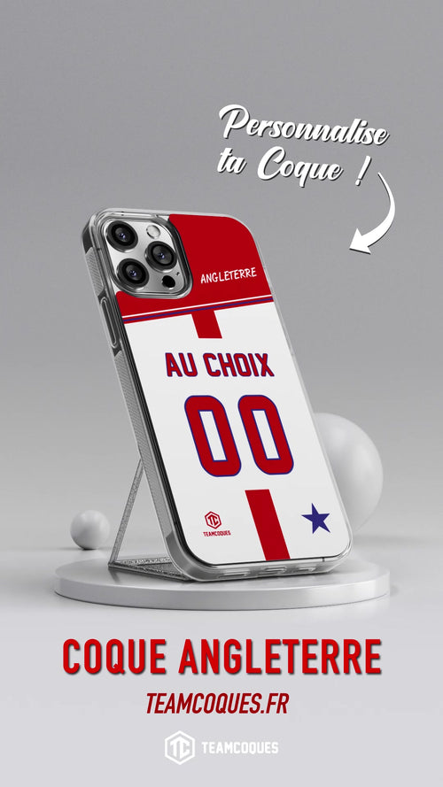 Vidéo Coque foot ANGLETERRE personnalisable - TEAMCOQUES