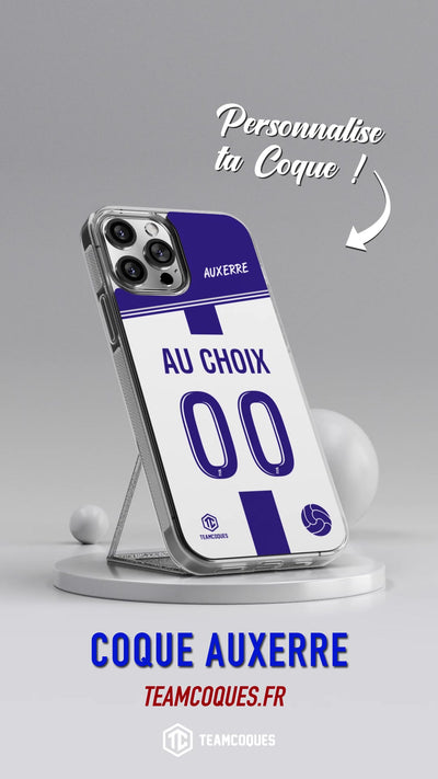 Vidéo Coque foot AUXERRE personnalisable - TEAMCOQUES