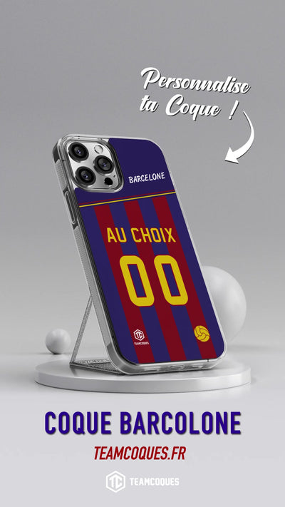 Vidéo Coque foot BARCELONE BARÇA BARCA personnalisable - TEAMCOQUES
