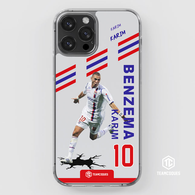Coque joueur KARIM BENZEMA LYON OL - TEAMCOQUES