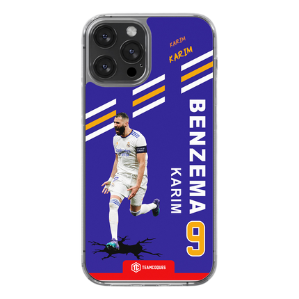 Coque joueur KARIM BENZEMA REAL MADRID 2022 Célébration Joie But - TEAMCOQUES