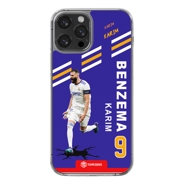Coque joueur KARIM BENZEMA REAL MADRID 2022 Célébration Joie But - TEAMCOQUES