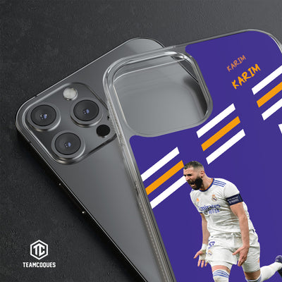 Coque joueur KARIM BENZEMA REAL MADRID 2022 Célébration Joie But - TEAMCOQUES