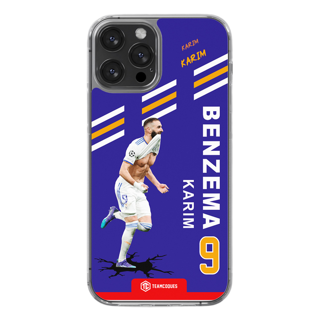 Coque joueur KARIM BENZEMA REAL MADRID 2022 Célébration Joie Maillot - TEAMCOQUES