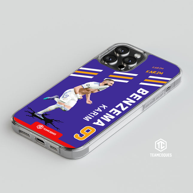 Coque joueur KARIM BENZEMA REAL MADRID 2022 Célébration Joie Maillot - TEAMCOQUES