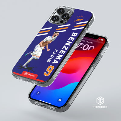 Coque joueur KARIM BENZEMA REAL MADRID 2022 Célébration Joie Maillot - TEAMCOQUES