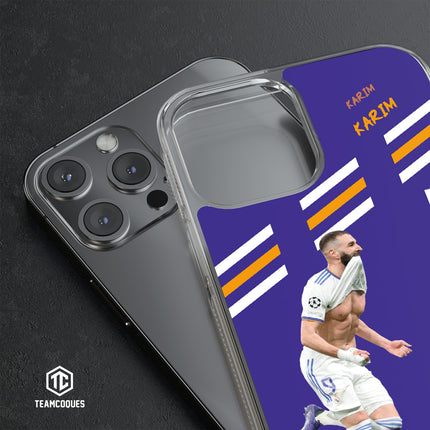 Coque joueur KARIM BENZEMA REAL MADRID 2022 Célébration Joie Maillot - TEAMCOQUES