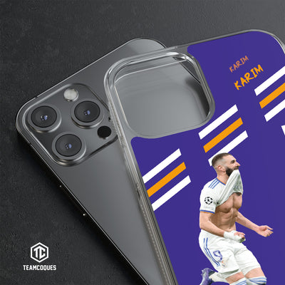 Coque joueur KARIM BENZEMA REAL MADRID 2022 Célébration Joie Maillot - TEAMCOQUES