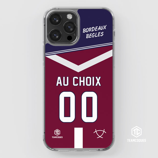Coque rugby BORDEAUX BEGLES personnalisable - TEAMCOQUES