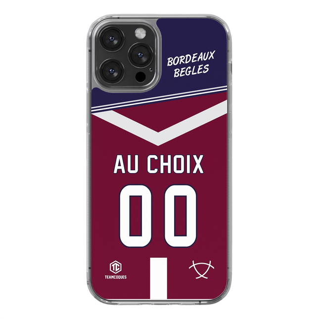 Coque rugby BORDEAUX BEGLES personnalisable - TEAMCOQUES