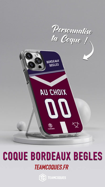 Vidéo Coque rugby BORDEAUX BEGLES personnalisable - TEAMCOQUES