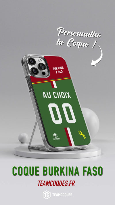 Vidéo Coque foot BURKINA FASO personnalisable - TEAMCOQUES